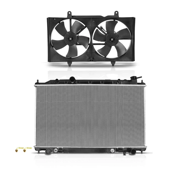 2 Pcs Radiator & Cooling Fan Assembly Kit for Nissan Maxima 2007-2008 V6 3.5L
