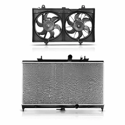 2 Pcs Radiator & Cooling Fan Assembly Kit