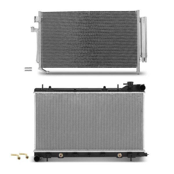 Radiator & AC Condenser Cooling Kit for Subaru Forester 2003-2008 H4 2.5L