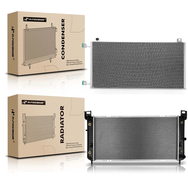 Radiator & AC Condenser Cooling Kit for Chevrolet Silverado Tahoe GMC Sierra Yukon Hummer