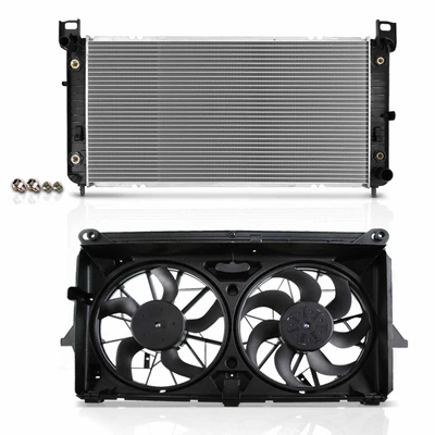 2 Pcs Radiator & Cooling Fan Assembly Kit