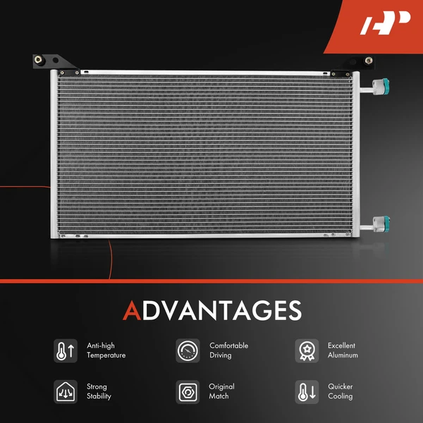 Radiator & AC Condenser Cooling Kit for Chevy Silverado 1500 2500 Tahoe Cadillac