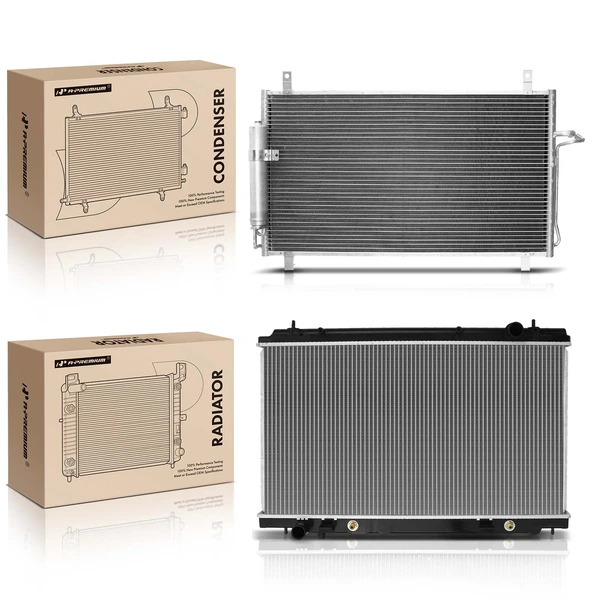 Radiator & AC Condenser Cooling Kit for Nissan 350Z 2007-2009 V6 3.5L Automatic