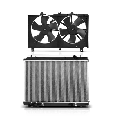 2 Pcs Radiator & Cooling Fan Assembly Kit