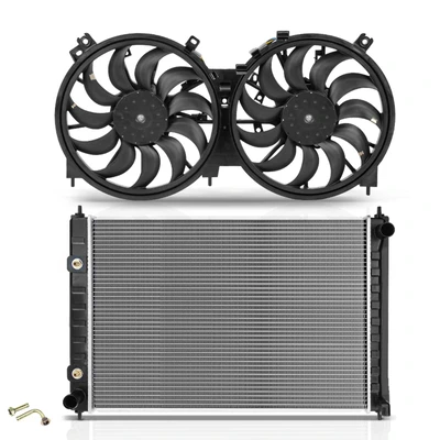 2 Pcs Radiator & Cooling Fan Assembly Kit