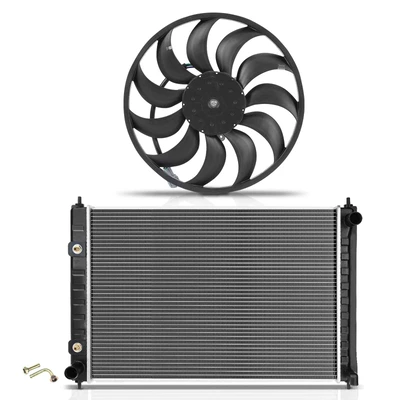 2 Pcs Radiator & Cooling Fan Assembly Kit