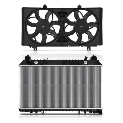 2 Pcs Radiator & Cooling Fan Assembly Kit