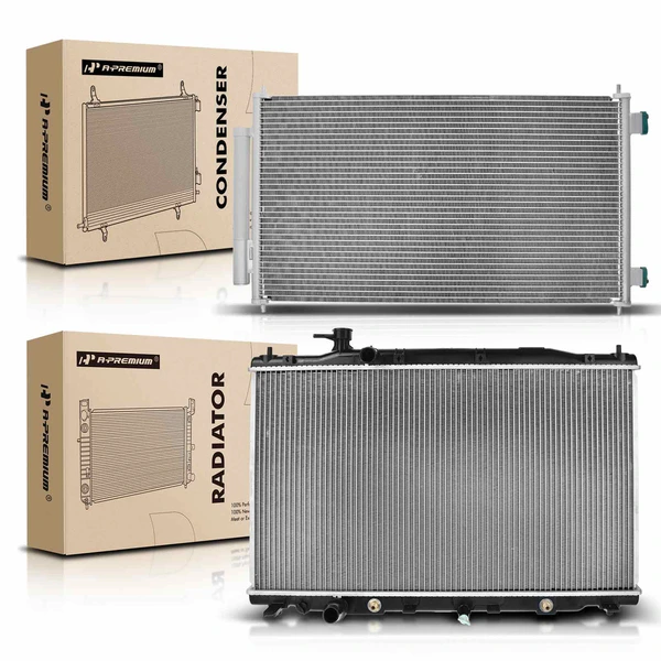 Radiator & AC Condenser Cooling Kit for Honda CR-V 2010-2011 L4 2.4L Automatic USA and Mexico Built