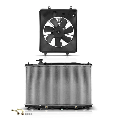 2 Pcs Radiator & Cooling Fan Assembly Kit