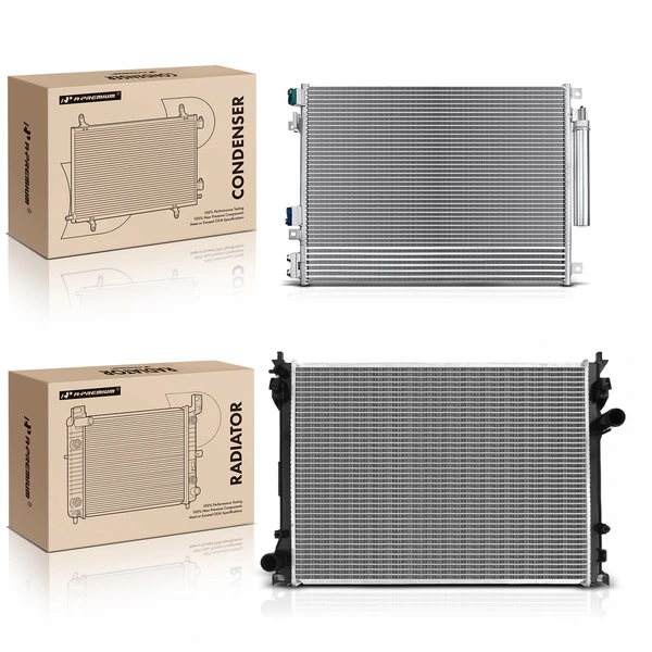 Radiator & AC Condenser Cooling Kit for Chrysler 300 2009 2012-2014 Dodge Challenger Charger