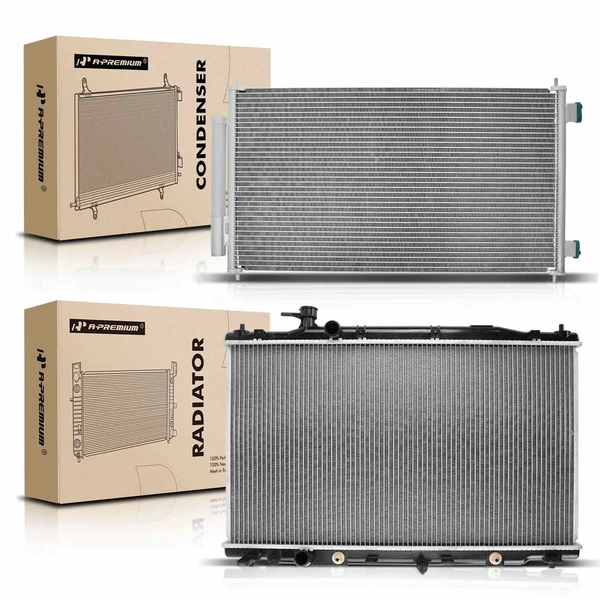 Radiator & AC Condenser Cooling Kit for Honda CR-V 2010-2011 L4 2.4L Automatic Japan Built
