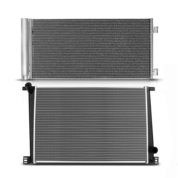 Radiator & AC Condenser Cooling Kit for Mini Cooper R57 2011-2015 L4 1.6L