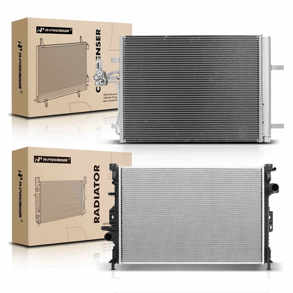 Radiator & AC Condenser Cooling Kit for Land Rover Discovery Sport LR2 Volvo S80