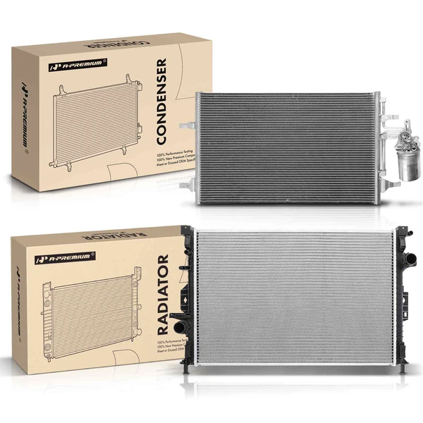 Radiator & AC Condenser Cooling Kit for Volvo S60 11-18 V60 Cross Country 15-18