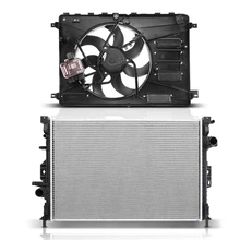 2 Pcs Radiator & Cooling Fan Assembly Kit