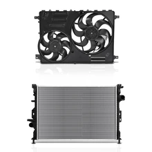 2 Pcs Radiator & Cooling Fan Assembly Kit for 2010-2016 Volvo XC60