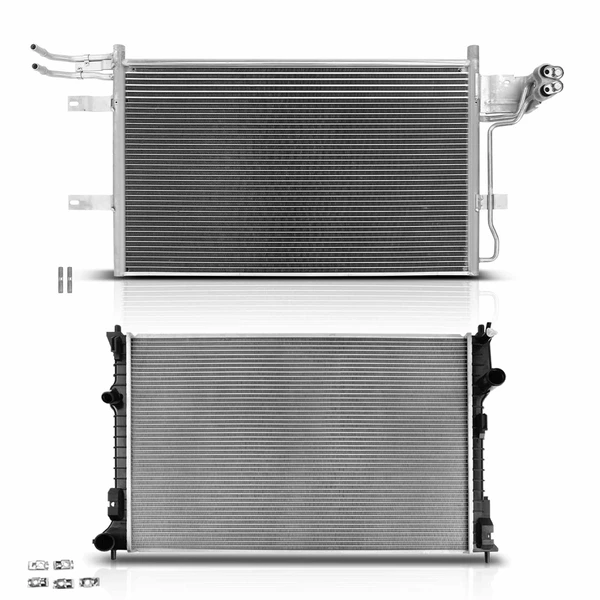 Radiator & AC Condenser Cooling Kit for Ford Flex Lincoln MKT 2010-2012 3.5L 3.7L