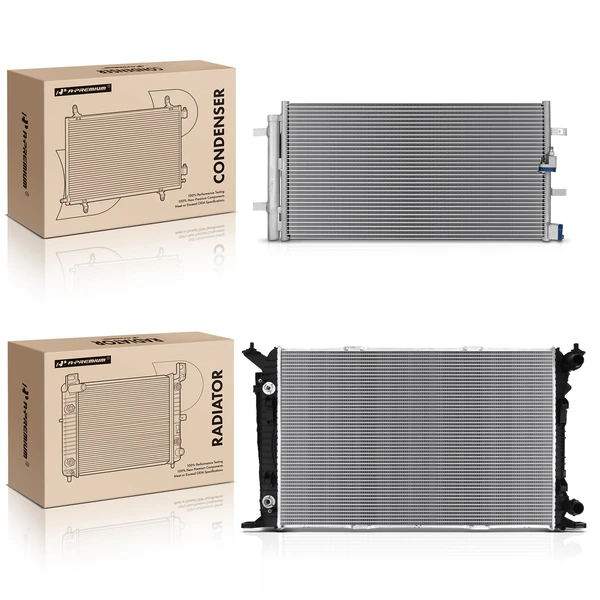 Radiator & AC Condenser Cooling Kit for Audi A4 A4 Quattro A5 A5 Quattro Q5 2.0L