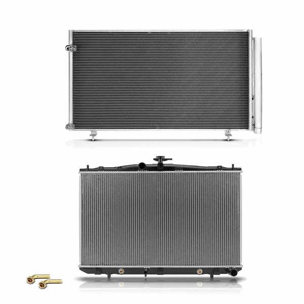 Radiator & AC Condenser Cooling Kit for Lexus RX350 10-15 Toyota Sienna 11-16