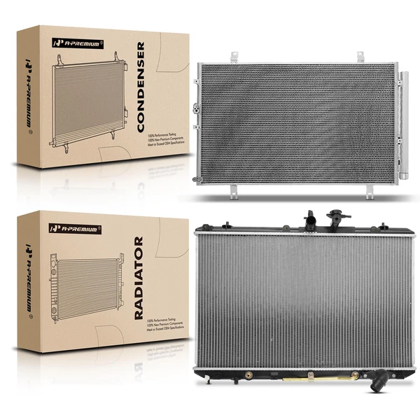 Radiator & AC Condenser Cooling Kit for Toyota Highlander 2009-2013 L4 2.7L