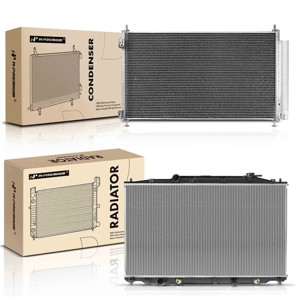 Radiator & AC Condenser Cooling Kit for Acura TL 2009-2014 V6 3.5L Automatic