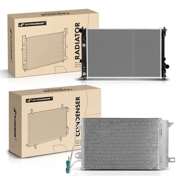 Radiator & AC Condenser Cooling Kit for Ford Fusion 10-12 Mercury Milan 10-11