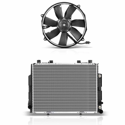 2 Pcs Radiator & Cooling Fan Assembly Kit