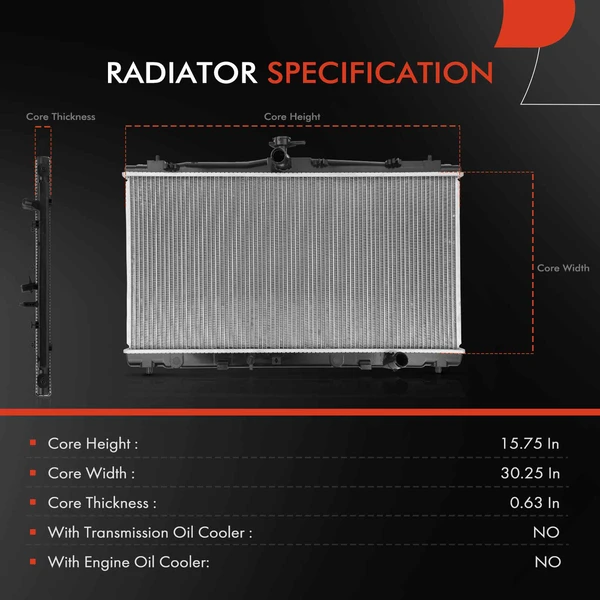 2 Pcs Radiator & Cooling Fan Assembly Kit for Toyota Camry 2012-2017 L4 2.5L