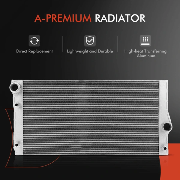 3 Pcs Radiator & AC Condenser & Cooling Fan Kit for BMW 535i 2011-2016 740i 740Li