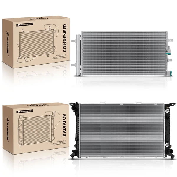 Radiator & AC Condenser Cooling Kit for Audi A6 2016 A6 Quattro A7 Quattro