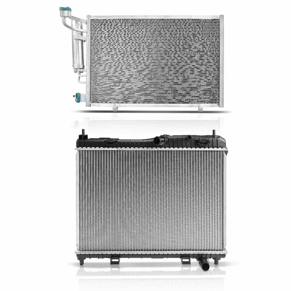 Radiator & AC Condenser Cooling Kit for Ford Fiesta 2011-2013 L4 1.6L Downflow