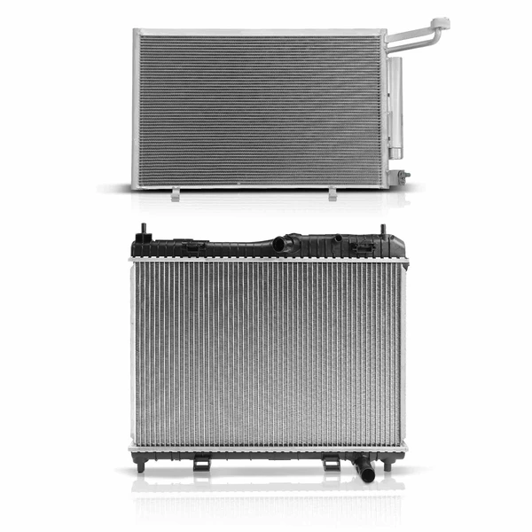 Radiator & AC Condenser Cooling Kit for Ford Fiesta 2014-2018 L4 1.6L Naturally
