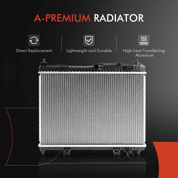 3 Pcs Radiator & AC Condenser & Cooling Fan Kit for Ford Fiesta 2014-2017 1.6L