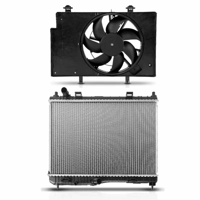 2 Pcs Radiator & Cooling Fan Assembly Kit