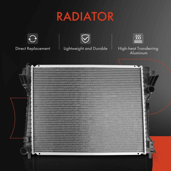 3 Pcs Radiator & AC Condenser & Cooling Fan Kit for Ford Mustang 2011-2014 3.7L 5.0L