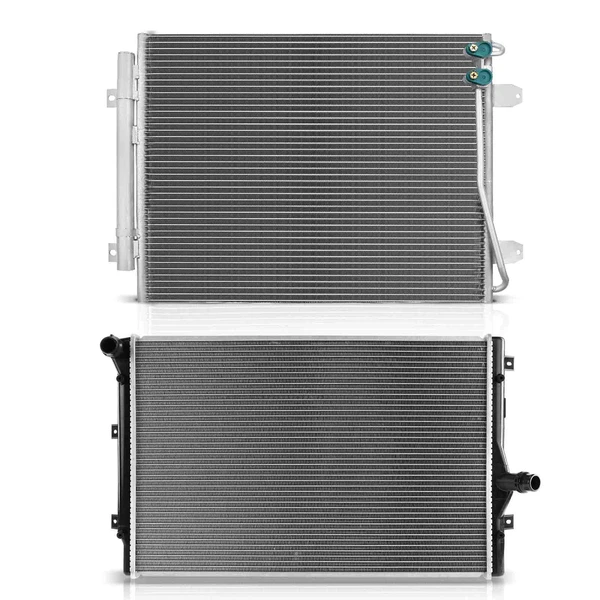 Radiator & AC Condenser Cooling Kit for Volkswagen Passat 2009-2010 L4 2.0L