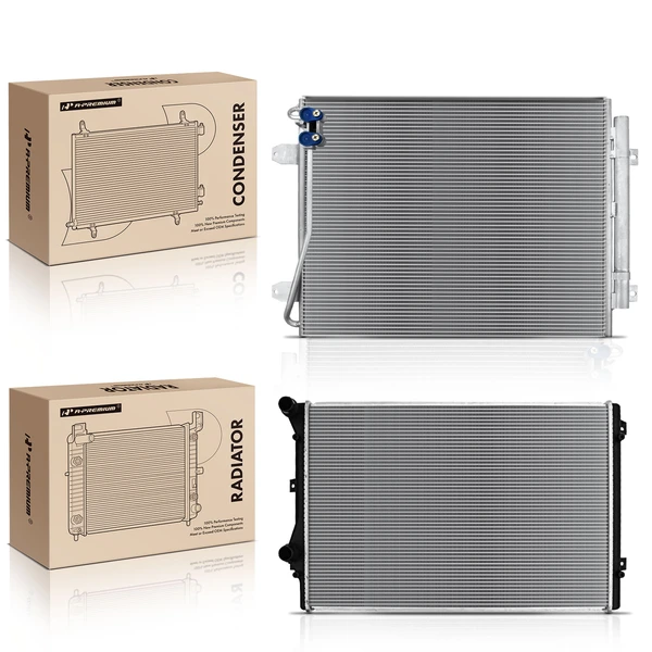 Radiator & AC Condenser Cooling Kit for Volkswagen CC 2013-2017 L4 2.0L Turbo