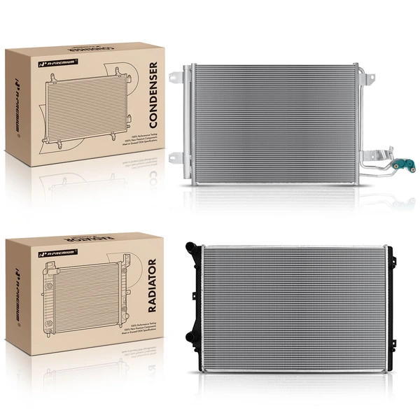 Radiator & AC Condenser Cooling Kit for Audi TT Quattro 2009-2013 2015