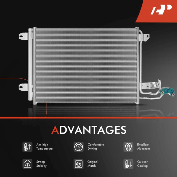 Radiator & AC Condenser Cooling Kit for Audi TT Quattro 2009-2013 2015