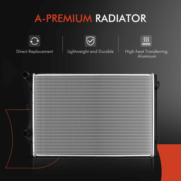 3 Pcs Radiator & AC Condenser & Cooling Fan Kit for Audi TT Quattro 09-13 Volkswagen