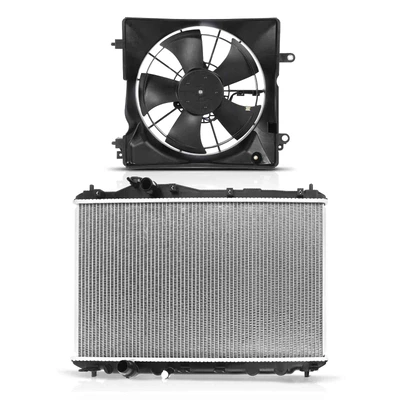 2 Pcs Radiator & Cooling Fan Assembly Kit