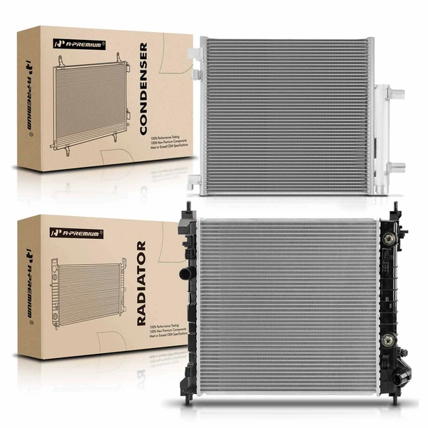 Radiator & AC Condenser Cooling Kit for Chevrolet Spark 2013-2015 L4 1.2L
