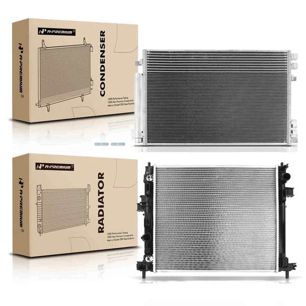 Radiator & AC Condenser Cooling Kit for 2013-2016 Cadillac ATS