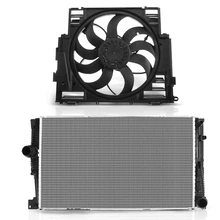 2 Pcs Radiator & Cooling Fan Assembly Kit