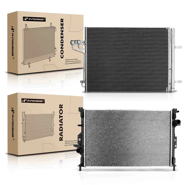 Radiator & AC Condenser Cooling Kit for Ford Focus 2013-2015 L4 2.0L