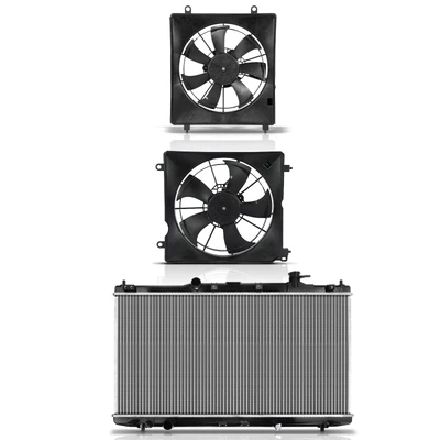 3 Pcs Radiator & Cooling Fan Assembly Kit