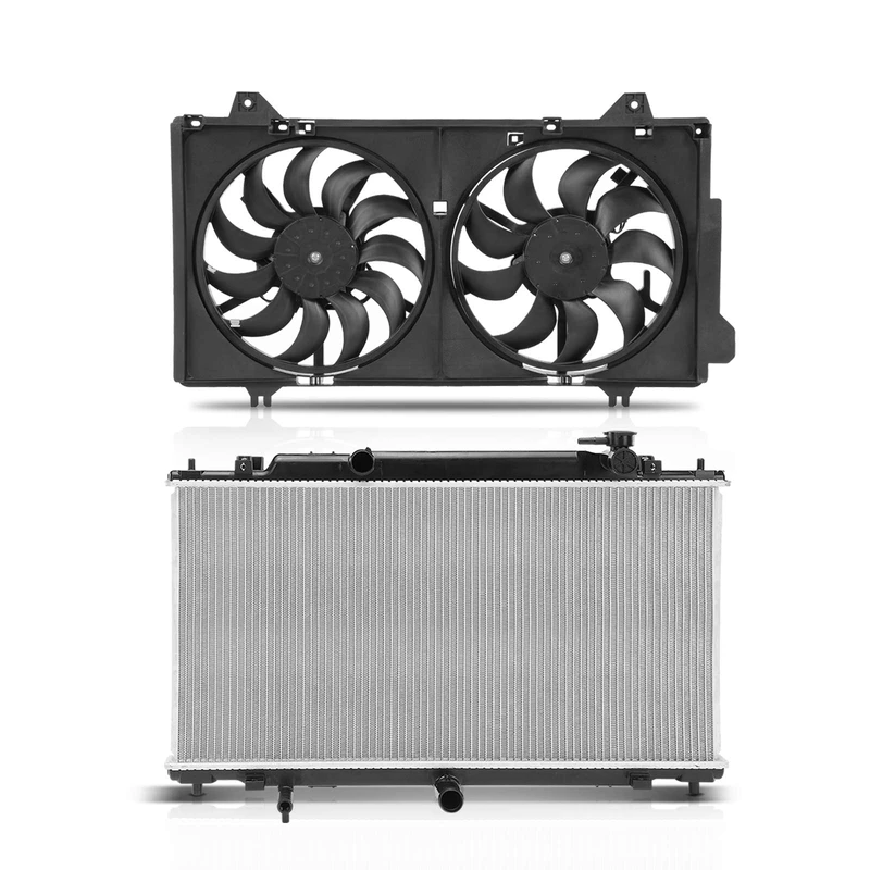 2 Pcs Radiator & Cooling Fan Assembly Kit for Mazda 6 2014-2020 L4 2.5L