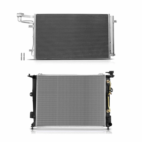 Radiator & AC Condenser Cooling Kit for Hyundai Genesis 2012-2014 V6 3.8L