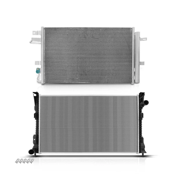 Radiator & AC Condenser Cooling Kit for Ford Police Interceptor Sedan 13-19 Taurus 13-14