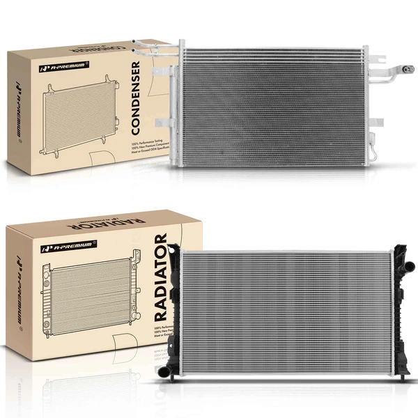 Radiator & AC Condenser Cooling Kit for Ford Taurus 2013-2018 Lincoln MKS 2013-2016